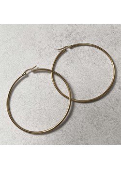 Kolczyki złote koła ogromne 6.3 cm stal chirurgiczna ze sklepu otien.com w kategorii Kolczyki - zdjęcie 187780158