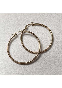 Kolczyki złote damskie koła duże 4.3 cm stal jubilerska ze sklepu otien.com w kategorii Kolczyki - zdjęcie 187780159