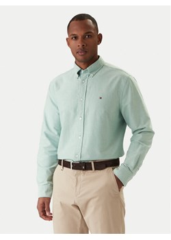 Tommy Hilfiger Koszula Solid Heritage MW0MW35774 Zielony Regular Fit ze sklepu MODIVO w kategorii Koszule męskie - zdjęcie 187781136