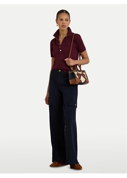 LAUREN RALPH LAUREN Polo 200679219108 Bordowy Regular Fit ze sklepu MODIVO w kategorii Bluzki damskie - zdjęcie 187781159