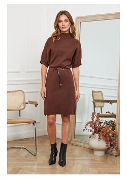 Joséfine Sukienka dzianinowa &quot;Beka&quot; w kolorze jasnobrązowym ze sklepu Limango Polska w kategorii Sukienki - zdjęcie 187781548