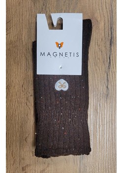 Ciepłe skarpetki damskie w prążek serduszka CO5025 brązowe, Kolor brązowy, Rozmiar uniwersalny, Magnetis ze sklepu Intymna w kategorii Skarpetki damskie - zdjęcie 187782016