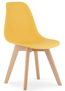 Komplet musztardowych krzeseł do jadani 4 szt S3-C18 ze sklepu Edinos.pl w kategorii Krzesła - zdjęcie 187782177