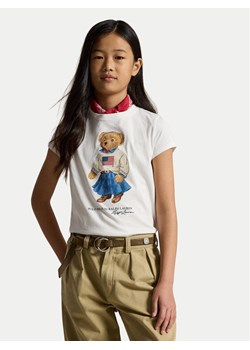 Polo Ralph Lauren T-Shirt 313A98403001 Biały Regular Fit ze sklepu MODIVO w kategorii Bluzki dziewczęce - zdjęcie 187783416