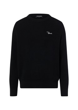 PEGADOR Sweter - Signar Mężczyźni Bawełna czarny jednolity ze sklepu vangraaf w kategorii Swetry męskie - zdjęcie 187783878