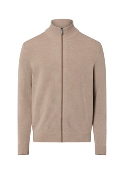 Nils Sundström Męski kardigan Mężczyźni Bawełna wielbłądzi marmurkowy ze sklepu vangraaf w kategorii Swetry męskie - zdjęcie 187783888