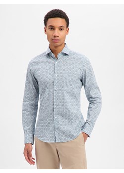 JOOP! Koszula męska - Pai Mężczyźni Slim Fit Bawełna biały wzorzysty ze sklepu vangraaf w kategorii Koszule męskie - zdjęcie 187783899