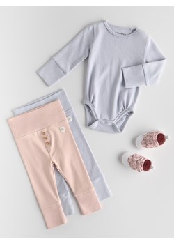 Reserved - Bawełniane legginsy z naszywką - brudny róż ze sklepu Reserved w kategorii Odzież dla niemowląt - zdjęcie 187783935