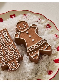 Sinsay - Dekoracja świąteczna w kształcie ludzika piernikowego - brązowy ze sklepu Sinsay w kategorii Dekoracje bożonarodzeniowe - zdjęcie 187784476