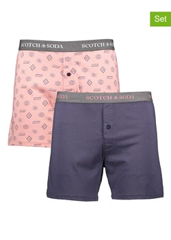 Scotch &amp; Soda Bokserki (2 pary) w kolorze jasnoróżowym i granatowym ze sklepu Limango Polska w kategorii Majtki męskie - zdjęcie 187784509