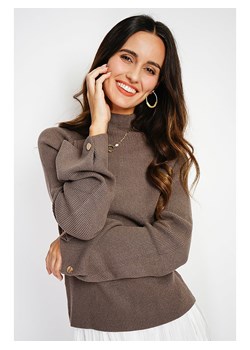 C&amp; Jo Sweter w kolorze szarobrązowym ze sklepu Limango Polska w kategorii Swetry damskie - zdjęcie 187784876