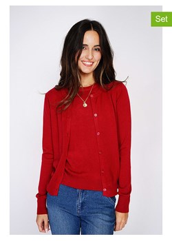 C&amp; Jo 2-częściowy zestaw w kolorze czerwonym ze sklepu Limango Polska w kategorii Swetry damskie - zdjęcie 187784897