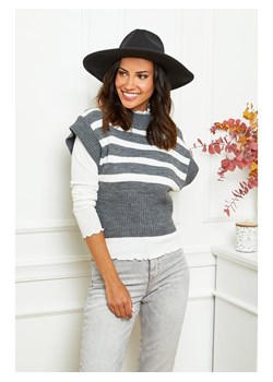 Pura Maglia Bezrękawnik w kolorze szarym ze sklepu Limango Polska w kategorii Swetry damskie - zdjęcie 187785889