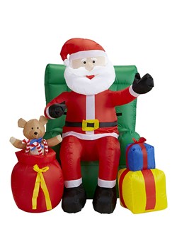 Widmann Dmuchany Święty Mikołaj ze wzorem - wys. 122 cm ze sklepu Limango Polska w kategorii Dekoracje - zdjęcie 187791318