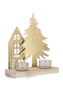 Bizzotto Świecznik &quot;House&quot; w kolorze złotym - 20 x 24 cm ze sklepu Limango Polska w kategorii Świeczniki - zdjęcie 187791516