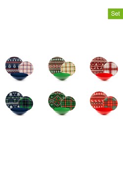 Trendy Kitchen by EXCÉLSA 18-częściowy zestaw &quot;Fall Winter&quot; w kolorze niebiesko-czerwonym ze sklepu Limango Polska w kategorii Naczynia - zdjęcie 187792005