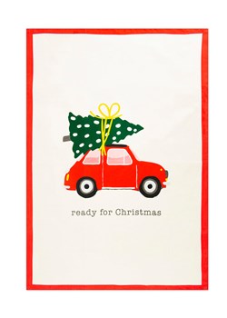 Trendy Kitchen by EXCÉLSA Ściereczka w kolorze kremowo-czerwonym do naczyń - 70 x 50 cm ze sklepu Limango Polska w kategorii Ścierki kuchenne - zdjęcie 187792008