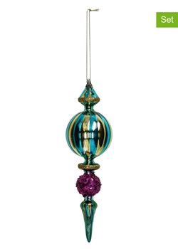 Kersten Bombki (2 szt.) &quot;Icicle&quot; w kolorze fioletowo-złotym - wys. 23 cm ze sklepu Limango Polska w kategorii Dekoracje bożonarodzeniowe - zdjęcie 187792706