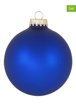 Krebs Glas Lauscha Bomnki (4 szt.) w kolorze niebieskim - Ø 7 cm ze sklepu Limango Polska w kategorii Dekoracje bożonarodzeniowe - zdjęcie 187792738