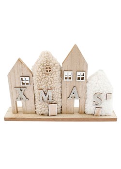 SiL Interiors Dekoracja &quot;Xmas&quot; w kolorze brązowo-beżowo-białym - 33 x 22 x 6 cm ze sklepu Limango Polska w kategorii Dekoracje - zdjęcie 187792815