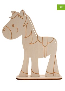 SUNNYSUE 3-częściowy zestaw: drewniane konie do zaplatania - 3+ ze sklepu Limango Polska w kategorii Zabawki - zdjęcie 187793245