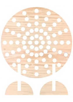 SUNNYSUE Drewniany stojak w kolorze beżowym z dziurkami ze sklepu Limango Polska w kategorii Zabawki - zdjęcie 187793506