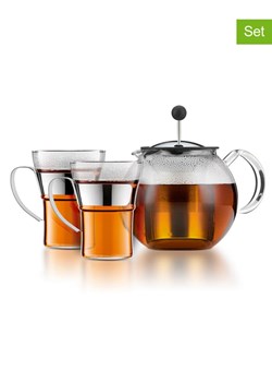 bodum 3-częściowy zestaw &quot;Assam&quot; w kolorze srebrnym ze sklepu Limango Polska w kategorii Dzbanki i zaparzacze - zdjęcie 187793847