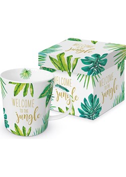 ppd Kubek jumbo &quot;Jungle&quot; w kolorze biało-zielonym - 350 ml ze sklepu Limango Polska w kategorii Naczynia - zdjęcie 187793868