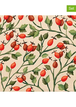 ppd Serwetki (40 szt.) &quot;Rosehips&quot; w kolorze czerwono-beżowym ze sklepu Limango Polska w kategorii Akcesoria kuchenne - zdjęcie 187793896