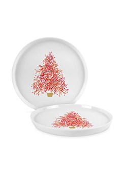 ppd Talerz śniadaniowy &quot;Season´s Tree&quot; w kolorze biało-czerwonym - Ø 21 cm ze sklepu Limango Polska w kategorii Naczynia - zdjęcie 187793898