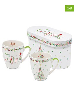 ppd Kubki jumbo (2 szt.) &quot;Turnowsky&apos;s X-Mas&quot; w kolorze biało-zielonym - 350 ml ze sklepu Limango Polska w kategorii Naczynia - zdjęcie 187793917