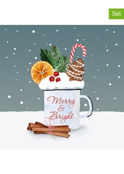 ppd Serwetki (40 szt.) &quot;Merry &amp; Bright&quot; w kolorze biało-niebieskim ze sklepu Limango Polska w kategorii Akcesoria kuchenne - zdjęcie 187793945
