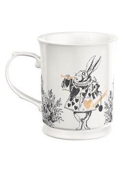 Mikasa Kubek jumbo &quot;Alice In Wonderland&quot; w kolorze biało-czarnym - 400 ml ze sklepu Limango Polska w kategorii Dzbanki i zaparzacze - zdjęcie 187794346