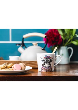 Mikasa Kubek &quot;Cow&quot; w kolorze biało-szarym ze wzorem - 380 ml ze sklepu Limango Polska w kategorii Naczynia - zdjęcie 187794365