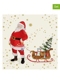 ppd Serwetki (40 szt.) &quot;Snowflakes &amp; Santa&quot; w kolorze czerwono-beżowym ze sklepu Limango Polska w kategorii Akcesoria kuchenne - zdjęcie 187794425