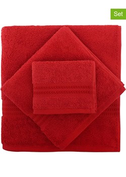 Elizabed 3-częściowy zestaw &quot;Rainbow&quot; w kolorze czerwonym ze sklepu Limango Polska w kategorii Ręczniki - zdjęcie 187794486