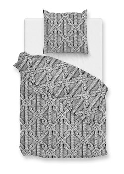 HNL Komplet pościeli flanelowej &quot;Corda&quot; w kolorze szarym ze sklepu Limango Polska w kategorii Pościele - zdjęcie 187794635