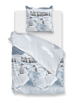 HNL Komplet pościeli flanelowej &quot;Pinguini&quot; w kolorze błękitnym ze sklepu Limango Polska w kategorii Pościele - zdjęcie 187794639