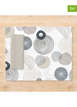 Mint Rugs Podkładki stołowe (2 szt.) w kolorze biało-niebiesko-szarym - 50 x 40 cm ze sklepu Limango Polska w kategorii Podkładki na stół - zdjęcie 187794705