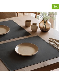 Mint Rugs Podkładki stołowe (2 szt.) &quot;Bria&quot; w kolorze antracytowym - 50 x 40 cm ze sklepu Limango Polska w kategorii Podkładki na stół - zdjęcie 187794758