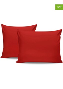 Colourful Cotton Poszewki renforcè (2 szt.) w kolorze jasnoczerwonym na poduszkę ze sklepu Limango Polska w kategorii Poduszki dekoracyjne - zdjęcie 187794787