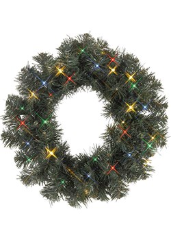 STAR Trading Dekoracyjny wieniec LED &quot;Ottawa&quot; w kolorze zielonym - Ø 38 cm ze sklepu Limango Polska w kategorii Dekoracje bożonarodzeniowe - zdjęcie 187795107