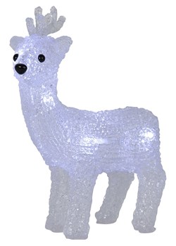 STAR Trading Figurka dekoracyjna LED &quot;Crystal Deer&quot; w kolorze białym - 20 x 22 cm ze sklepu Limango Polska w kategorii Oświetlenie - zdjęcie 187795179