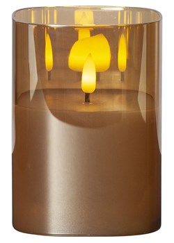 STAR Trading Świecznik LED &quot;Flamme&quot; w kolorze złotym - wys. 12,5 x Ø 9 cm ze sklepu Limango Polska w kategorii Świeczniki - zdjęcie 187795288