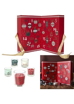 The Concept Factory Kalendarz ze świecami w kolorze czerwonym - 21,4 x 30,5 cm ze sklepu Limango Polska w kategorii Świece i dyfuzory - zdjęcie 187795519