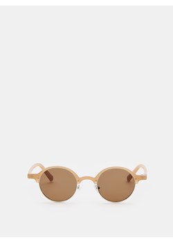 Mohito - Okrągłe okulary przeciwsłoneczne - beżowy ze sklepu Mohito w kategorii Okulary przeciwsłoneczne damskie - zdjęcie 187795798