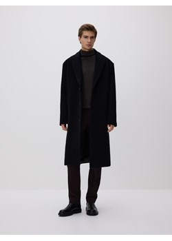 Reserved - Wełniany płaszcz - czarny ze sklepu Reserved w kategorii Płaszcze męskie - zdjęcie 187795875