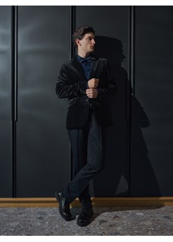 Reserved - Spodnie garniturowe slim fit - czarny ze sklepu Reserved w kategorii Spodnie męskie - zdjęcie 187795908