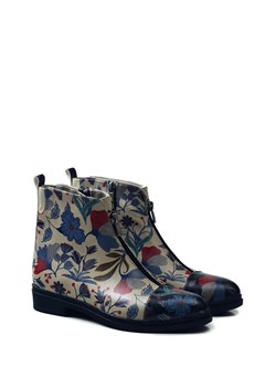 Goby Botki w kolorze beżowo-niebieskim ze wzorem ze sklepu Limango Polska w kategorii Botki - zdjęcie 187796945