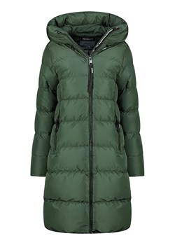 Geographical Norway Płaszcz zimowy &quot;April&quot; w kolorze ciemnozielonym ze sklepu Limango Polska w kategorii Kurtki damskie - zdjęcie 187797218